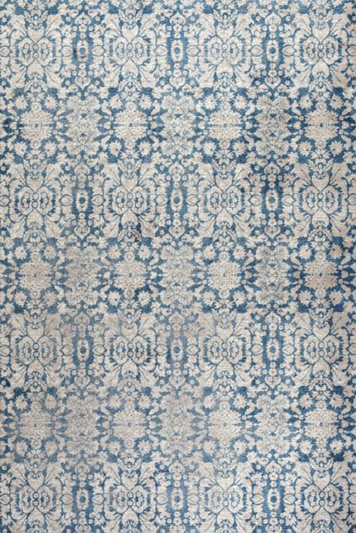 Loren Traditional Floral Rugs E381A L.Blue L.Blue - Click Image to Close