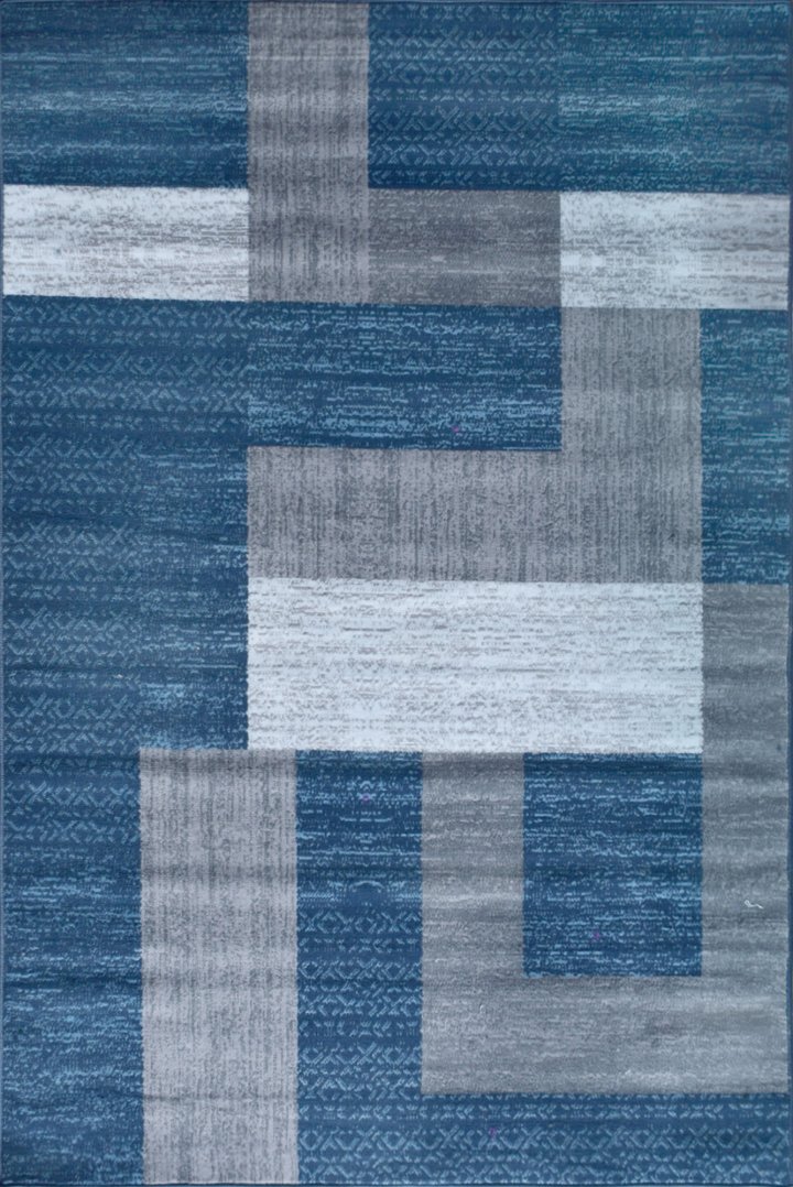 America Geometric Rugs 2108A D. Blue D. Blue - Click Image to Close