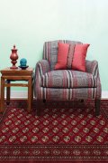 Afghan Traditional Geometric Rugs 1876 Red