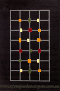 Indigo Modern Square Pattern Rug 501-417B