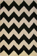 Desert Contemporary Chevron Rugs 5191 Cream Black