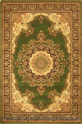 Fantastic Traditional Medallion Rug 748 D. Green Black