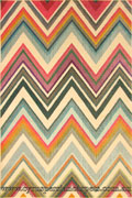 Kaleidoscope Contemporary Chevron Rug A243B White Cream