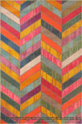 Kaleidoscope Contemporary Chevron Rug B046C Multi Color