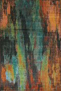 Kaleidoscope Contemporary Grunge Style Rug B116A Multi Color