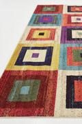 Kaleidoscope Square Pattern Rug B446A Multi Colour
