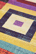 Kaleidoscope Square Pattern Rug B446A Multi Colour
