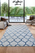 Loft Trellis Rugs 6039A Mavi