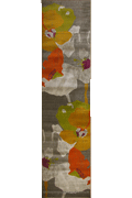 Luna Contemporary Floral Rug 4253X L. Brown Orange