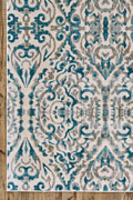 Mayson Contemporary Floral Rugs 3466F Sand Aqua