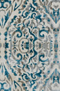 Mayson Contemporary Floral Rugs 3466F Sand Aqua