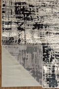 Metallic Contemporary Abstract Rugs 3339F Black Taupe