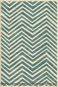 Morocco Chevron Rugs MG095 Aqua Cotton LJ