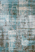 Morocco Abstract Rugs 0W627 Cotton Aqua