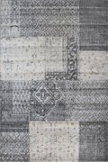 Morocco Square Pattern Rugs 0W422 Grey Grey