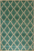 Morocco Trellis Rugs MG103 Aqua Cotton LJ