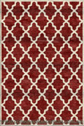 Morocco Trellis Rugs MG103 Red Cotton LI