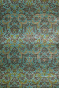 Morocco Floral Rugs FC18943A Aqua Lt. Green Rev LJ