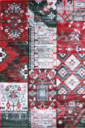 Patchworks Contemporary Abstract Rug 2998 Red