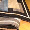 Pisa Contemporary Square Pattern Rug A056A Black
