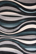 Pisa Contemporary Wavy Rugs J431A Anthracite