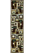 Pisa Contemporary Square Pattern Rug A056A White