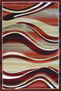 Pisa Contemporary Wavy Rug 4333A Red