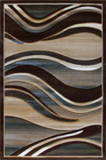 Pisa Contemporary Wavy Rug 4333A Dark Brown