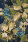 Rizzy Contemporary Floral Rug 3478F Grey N. Blue