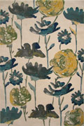 Rizzy Contemporary Floral Rug 3603F Cotton Yellow