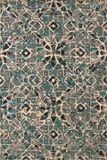 Rizzy Contemporary Geometric Rug 3609F Cotton Turkuaz