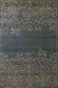 Rizzy Contemporary Floral Rug BF071 Dark Grey Night Blue