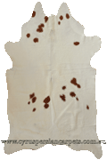 Cow Hide Rug White Brown 02