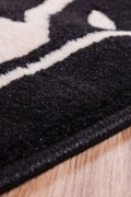 America Zebra Pattern Rugs 1802A Black Black