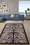 America Zebra Pattern Rugs 1802A Black Black