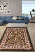 America Medallion Rugs 1810A Burgundy Green
