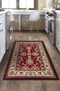 America Medallion Rugs 1810A Green Burgundy