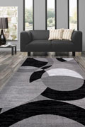 America Circle Pattern Rugs 1948A L. Grey L. Grey