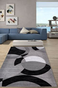 America Circle Pattern Rugs 1948A L. Grey L. Grey
