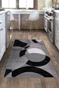 America Circle Pattern Rugs 1948A L. Grey L. Grey