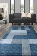 America Geometric Rugs 2108A D. Blue D. Blue