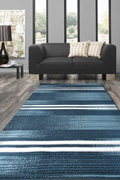 America Striped Rugs G085A D. Blue D. Blue