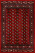 Bello Traditional Geometric Rugs V0010 Red