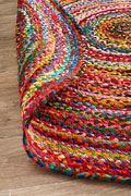 Aroma Round Cotton Rugs Chindi Multi