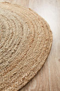 Aroma Round Jute Rugs Polo Silver