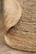 Aroma Round Jute Rugs Polo Silver