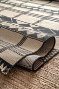 Charles Geometric Indoor Outdoor Rugs 8337 Wool Jute