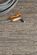 Charles Geometric Indoor Outdoor Rugs 8345 Black Jute