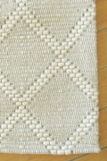 Hampton Hand Woven Wool Flat Weave Rugs 5832 Ivory