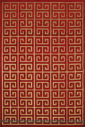 Marco Flatweave Geometric Rug 3286F Tan Red LH